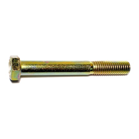 Midwest Fastener Grade 8, 1/2"-13 Hex Head Cap Screw, Zinc Yellow Steel, 4 in L, 10 PK 00731